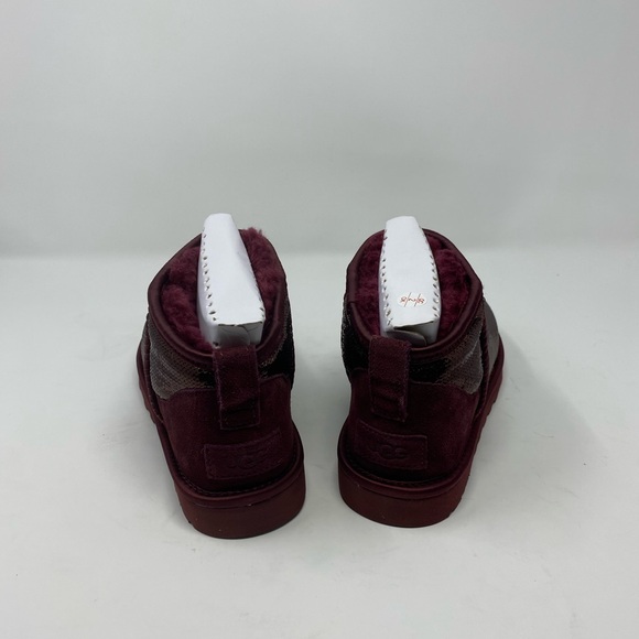(New) Ugg Classic Ultra Mini, size 7, mirror ball, Bergundy or Wine. - Picture 7 of 9